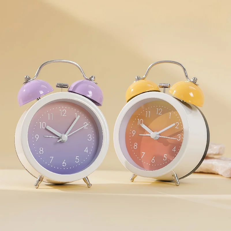 Desktop Alarm Clock for Students Mute Table Clock Night Light Children's Study Wake-Up Clock Loud Volume