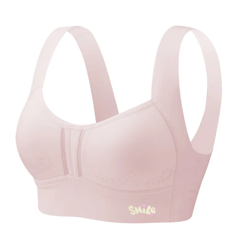 Teenage Girls' Brassiere Thin Fixed-cup Vest Lady Development Womans Full Coverage Summer Sports Daily Wear Fixed Cup Anti Roll