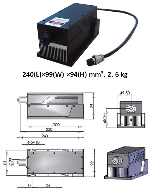 DPSS 532nm 5W Greenr PIVfor scientific experiment