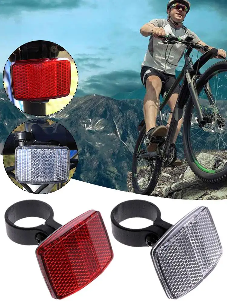 AliExpress NONE 1 pair Bicycles Handlebar Reflector Plastic Safety Bike Rear Reflector Safety Warning Light Bike Accessories Easy to Install