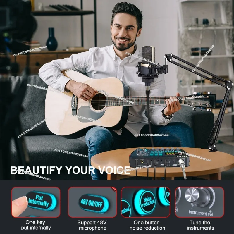 Integrated Condenser Microphone Stand for M16 Sound Card
