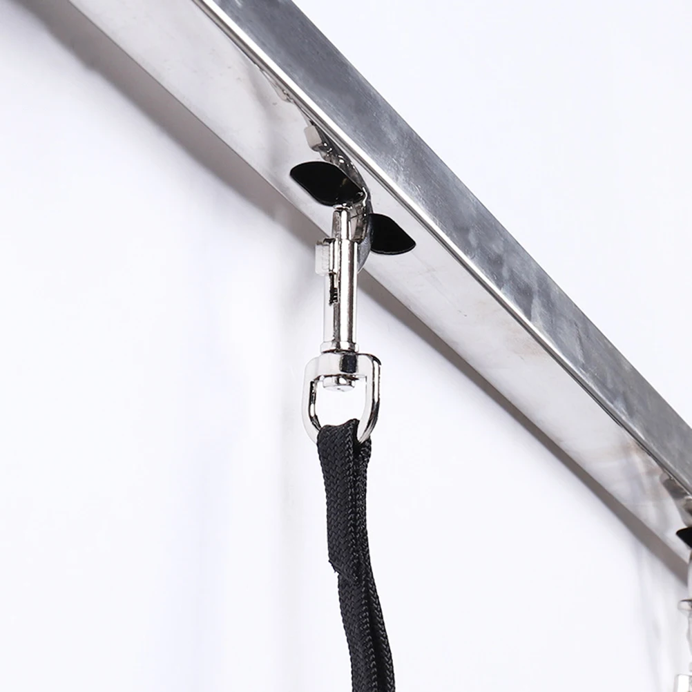 

2Pcs Creative Pet Grooming Table Lifting Rope Bracket Boom Rope Dog Grooming Harness Leash Black (Round Buckle)