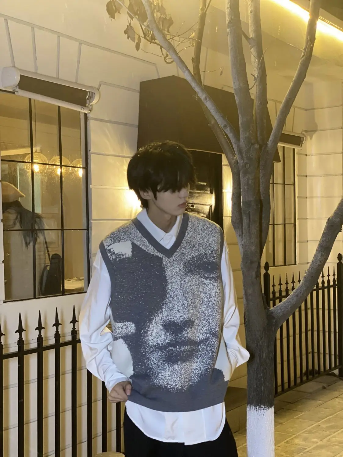 

Жилеты Жилеты Тонкие женские хип-хоп осень Современные популярные тенденции Стильные модные универсальные контрастные красочные университетские ретро