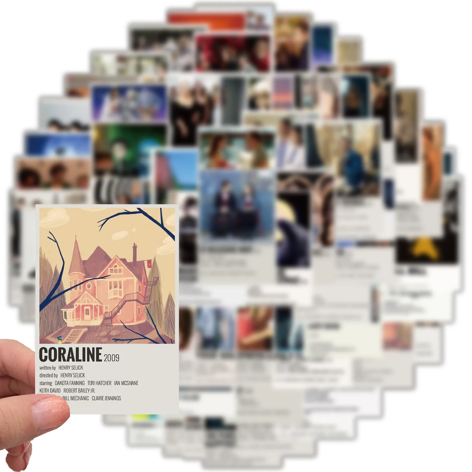 ملصقات نمط ملصقات الأفلام الكلاسيكية ، تصنعها بنفسك ، سكرابوكينغ ، هاتف ، أمتعة ، لوح تزلج ، ديكوري ، ملصقات مقاومة للماء ، 64: