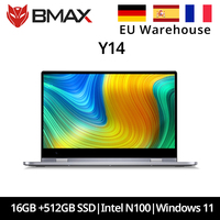 BMAX Y14 Laptop 14 inch Notebook Windows 11 16GB RAM LPDDR5 512GB SSD 1920*1080 IPS Intel N100 laptops Computer type-c