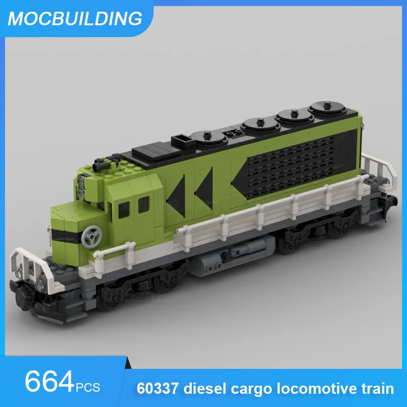 MOC Building Blocks City Airport Train & 60337 Diesel Cargo Locomotive Model DIY Assemble Bricks Transportation Xmas Toys Gifts