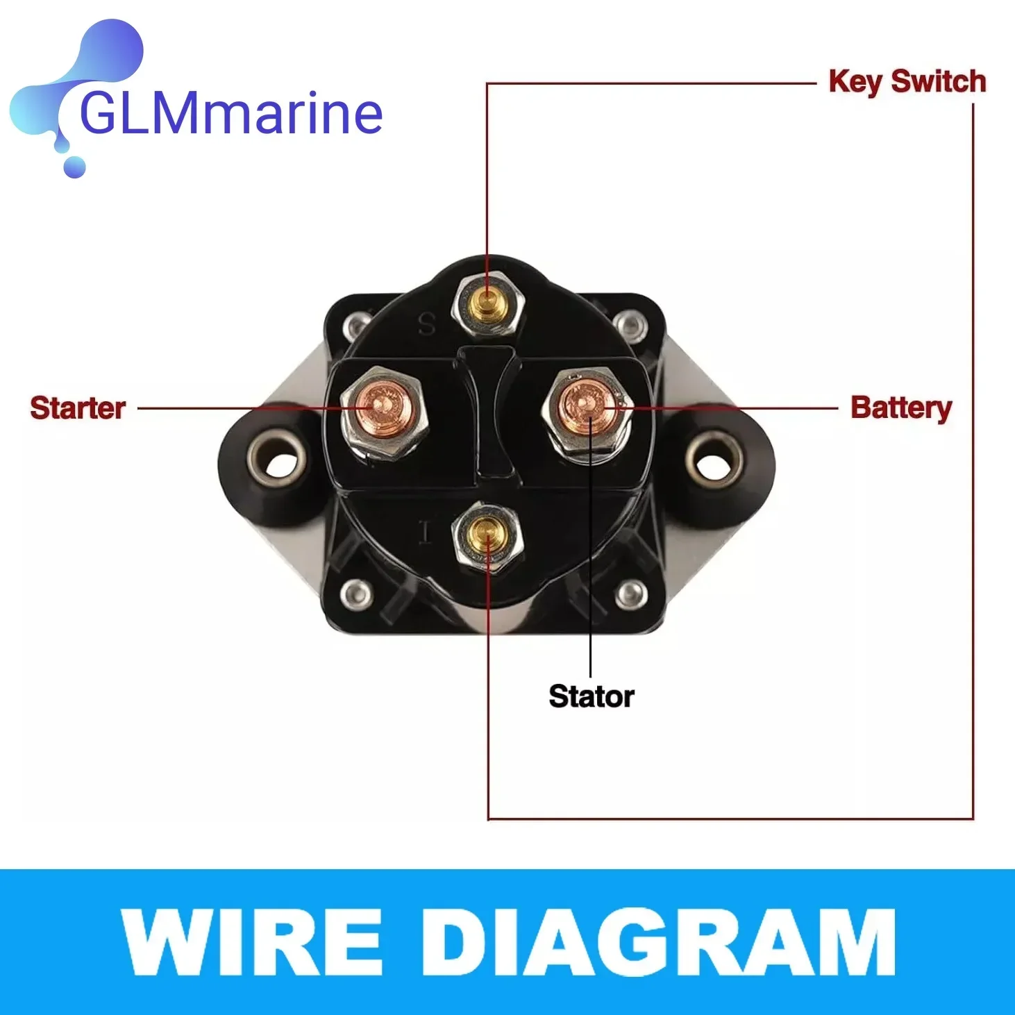 12V Starter Solenoid Relay 89-817109A1 for Mercury Marine 40 To 250 HP Outboard Engines 817109A2 89-817109A3 18-5834 SMR6010