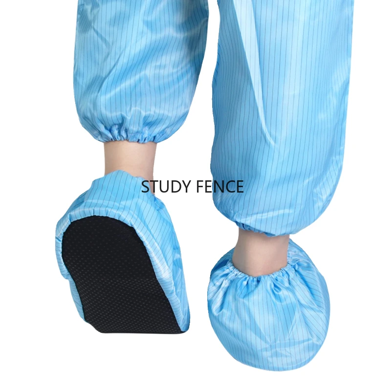 

5 Pairs Plastic Anti-static Shoe Cover Clean Room Workshop Shoe Covers Anti-slip Foot Cover Reusable Household Daily Necessities