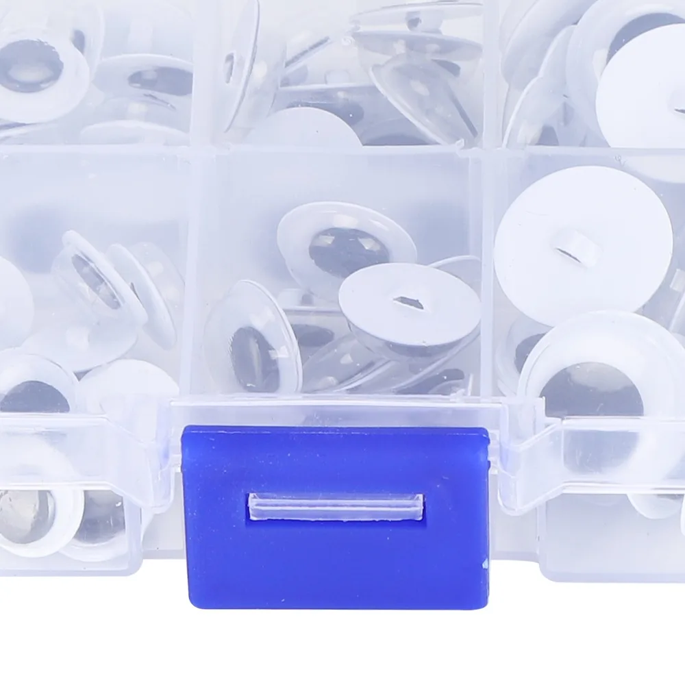 

100 шт. черно-белых пришивных пластиковых глазок, подвижные глазки разных размеров, круглые пластиковые глазки-шариковые 8 мм