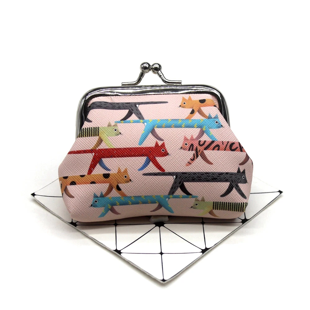 

Women Girls Cartoon Cat Small Pocket Handbags Hasp Change Purse Keys Bags Zero Wallet Mini Wallets Coin Purses