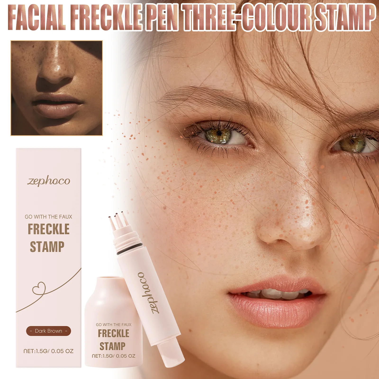 ナチュラルそばかすペンメイクアップ防水速乾性使いやすいフェイクそばかすブラウン化粧品顔そばかすツール毎日の写真メイク