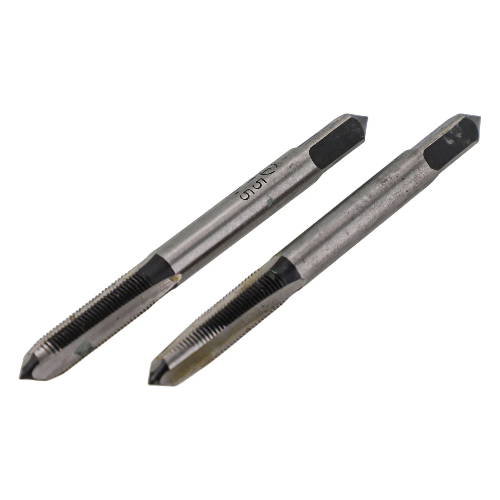 2pcs M5 X 0.5 Alloy Tool Steel Taper/Bottom Thread Taps Metric Hand Tap Bottom Thread Taps Metric Hand Taps Metalworking Supplie