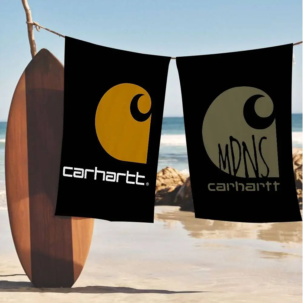C-Carharttes LOGO Beach Towel Colorful Bath Towels for Girl Microfiber Quick Dry Custom Sand Free Beach Yoga Spa Gym Pool