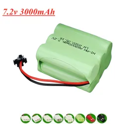 7.2 V 3000 mah 2800mah batteria ricaricabile ni-mh AA per telecomando elettrico barca giocattolo auto camion 7.2 V 3000 mah aa nimh batteria