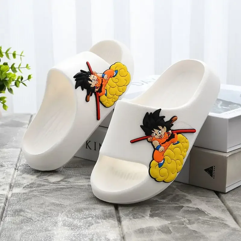 Sandal Dragon Ball Son Goku Anime Anak-anak Musim Panas Dalam Ruangan Anti-selip Sepatu Rumah Bersol Tebal Sandal Luar Ruangan Sandal Kamar Mandi
