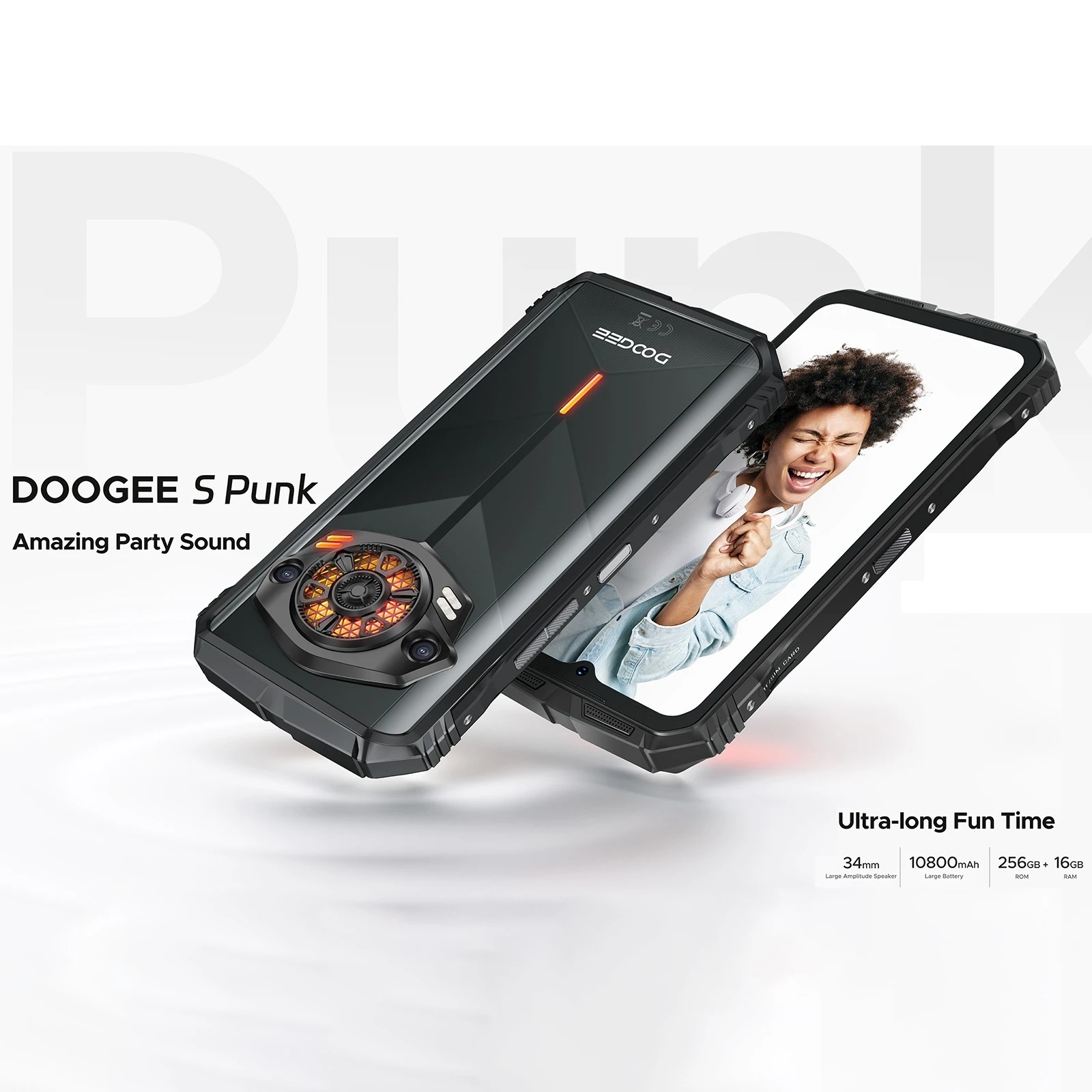 DOOGEE S Punk Rugged Smartphone LED Light Effect 6.58