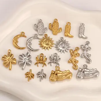 3件組椰子樹/靴子/蜘蛛/太陽/仙人掌造型不銹鋼熱帶沙漠吊墜,適用於項鍊、手鍊DIY飾品製作 10 最佳銷售 椰子女孩 - №10