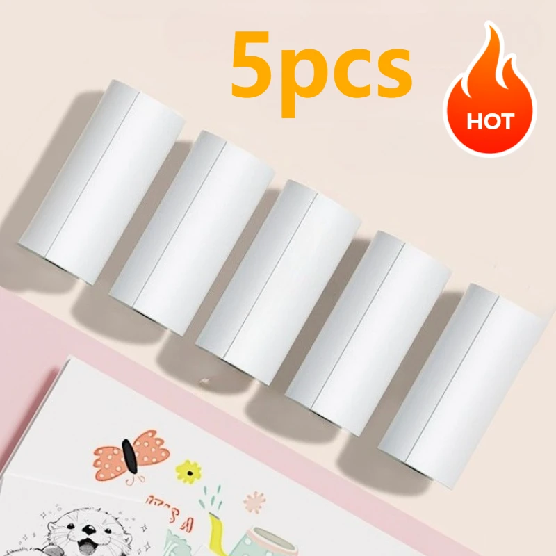 

5 шт., бумага для термокамеры, детская термобумага для камеры, цветная и черно-белая термобумага, детская рулонная бумага, принадлежности для принтеров