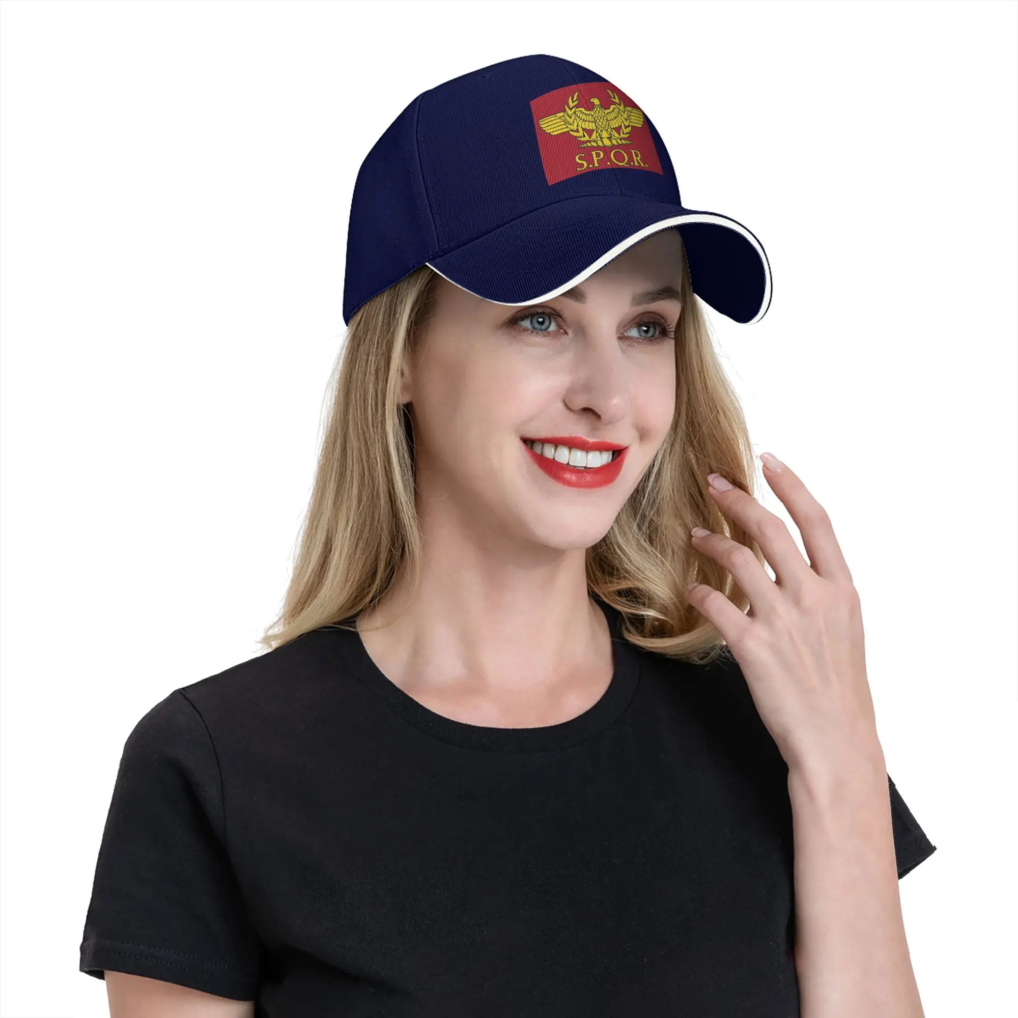 Rome SPQR Roman Cap Fashion Casual Baseball Caps Adjustable Hat Hip Hop Summer Unisex Baseball Hats Customizable Polychromatic