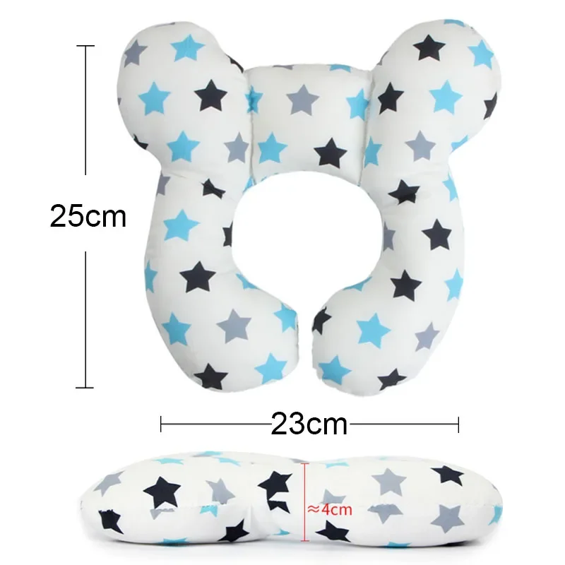 Almohada para bebé, asiento de coche de viaje, soporte para cabeza y cuello, reposacabezas en forma de U, cojín para niños de 0 a 3 años