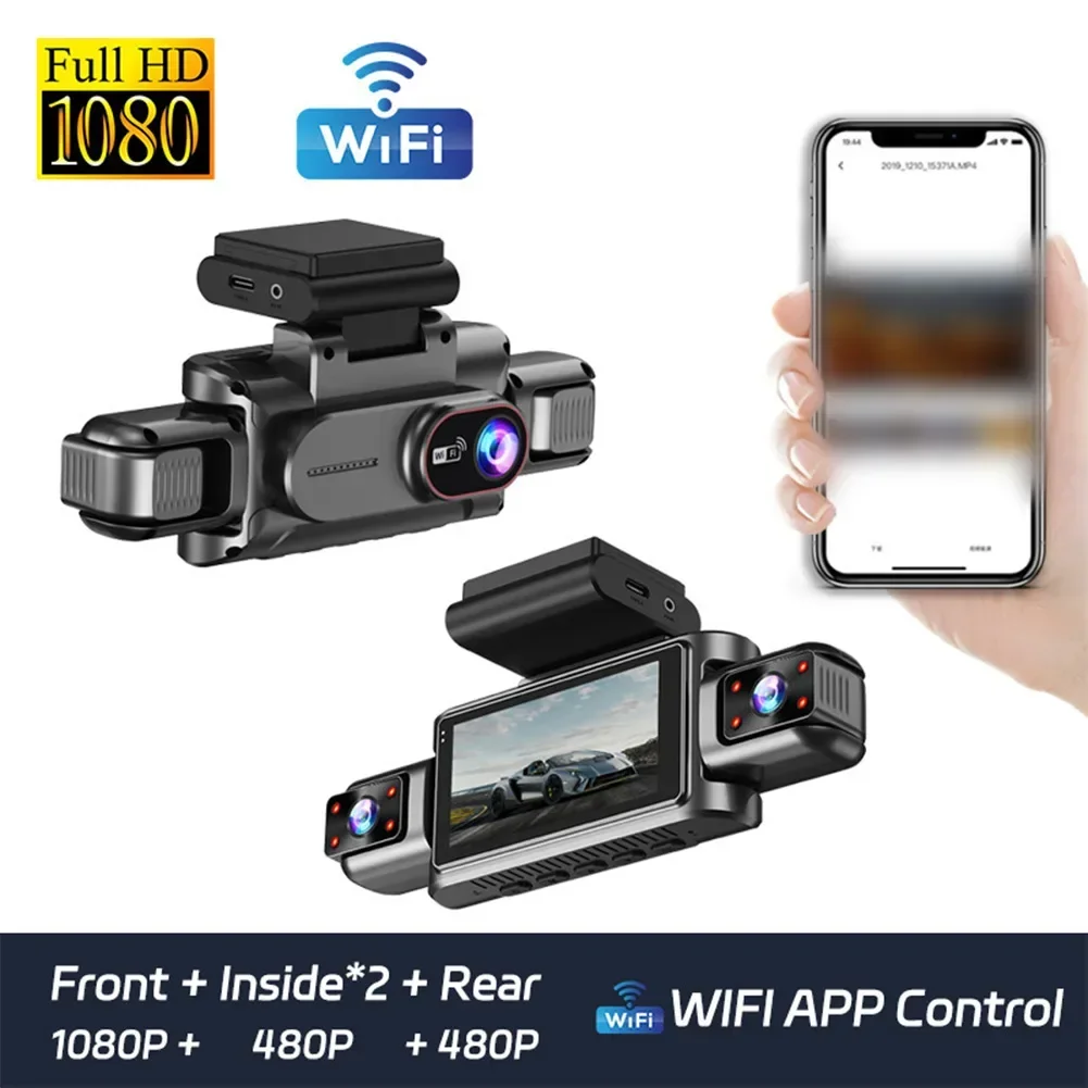 360° FHD 1080P Dash Cam With For Night Vision & 24H Parking Monitor For Cars High Definition Wide-angle Driving Recorder