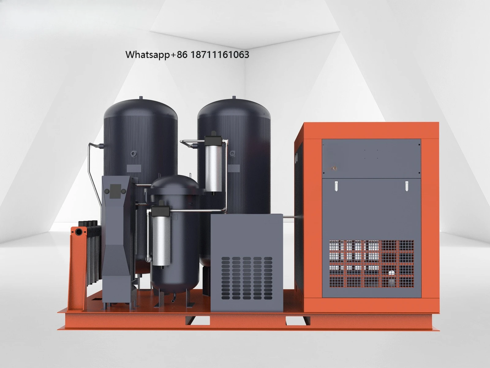 22kW 16Bar Stationary Industrial Screw Air Compressor Air Tank Dryer Filters Integrated 4-in-1 High Efficiency Air Cooled