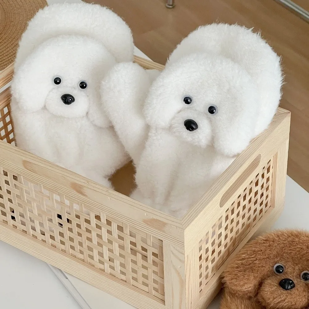 

Модные теплые перчатки из меха щенка, утепленные ветрозащитные перчатки с героями мультфильмов для собак, игрушечные варежки для пуделя, катание на лыжах