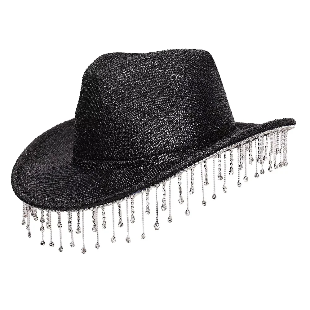 HongLuan Steampunk Captain Hat Rhinestone for Burning Man Festival Woman, Vintage Military Accessories & Military Cap Man