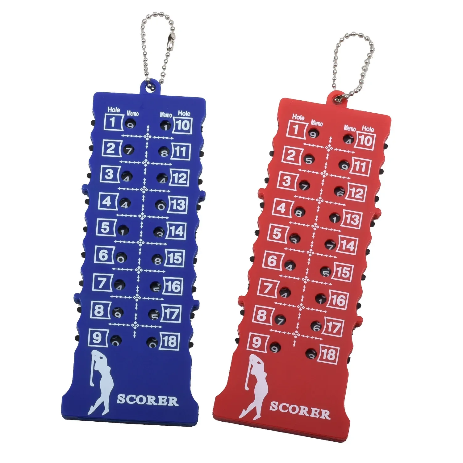 

Golf 18 Hole Shot Counter Putt Score Counter Golf Score Indicator Golf Score Counter with Key Chain Golf Training Aids 4 colors