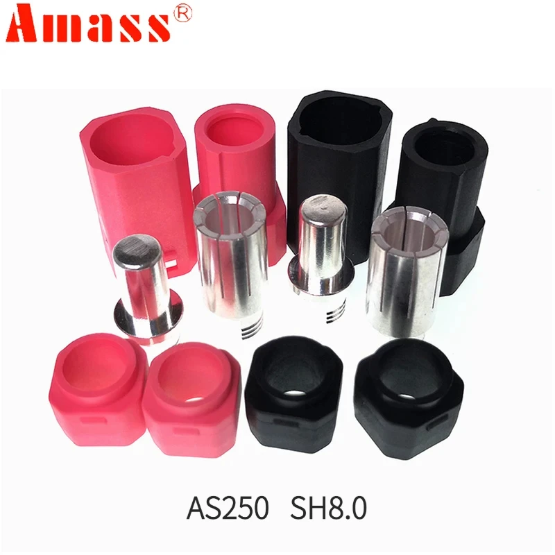 3Pair/lot Amass SH8.0 DC 500V 100A-150A Large Current Flame Retardant Power Plug Male Female Connector For RC Lipo Drone Diy