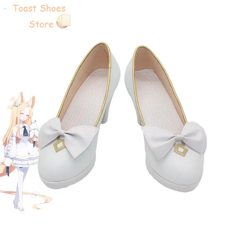 

Yurizono Seia Cosplay Shoes Game Blue Archive Cosplay Prop White High Heel PU Leather Shoes Halloween Boots Costume Prop