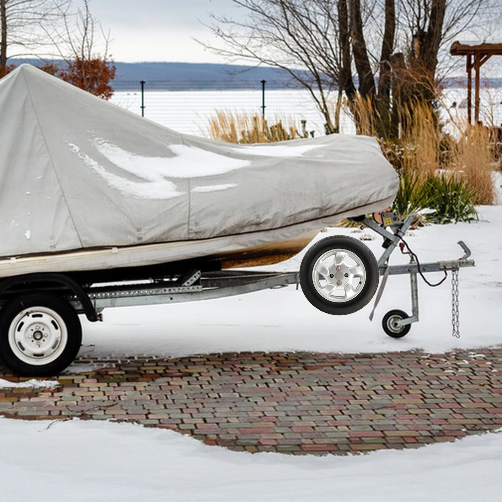 

Spare Tire Mount Bracket Wall Mounted Rack Universal Fit Enclosed Trailer Robust Construction Easy Install Spare Tire Mount