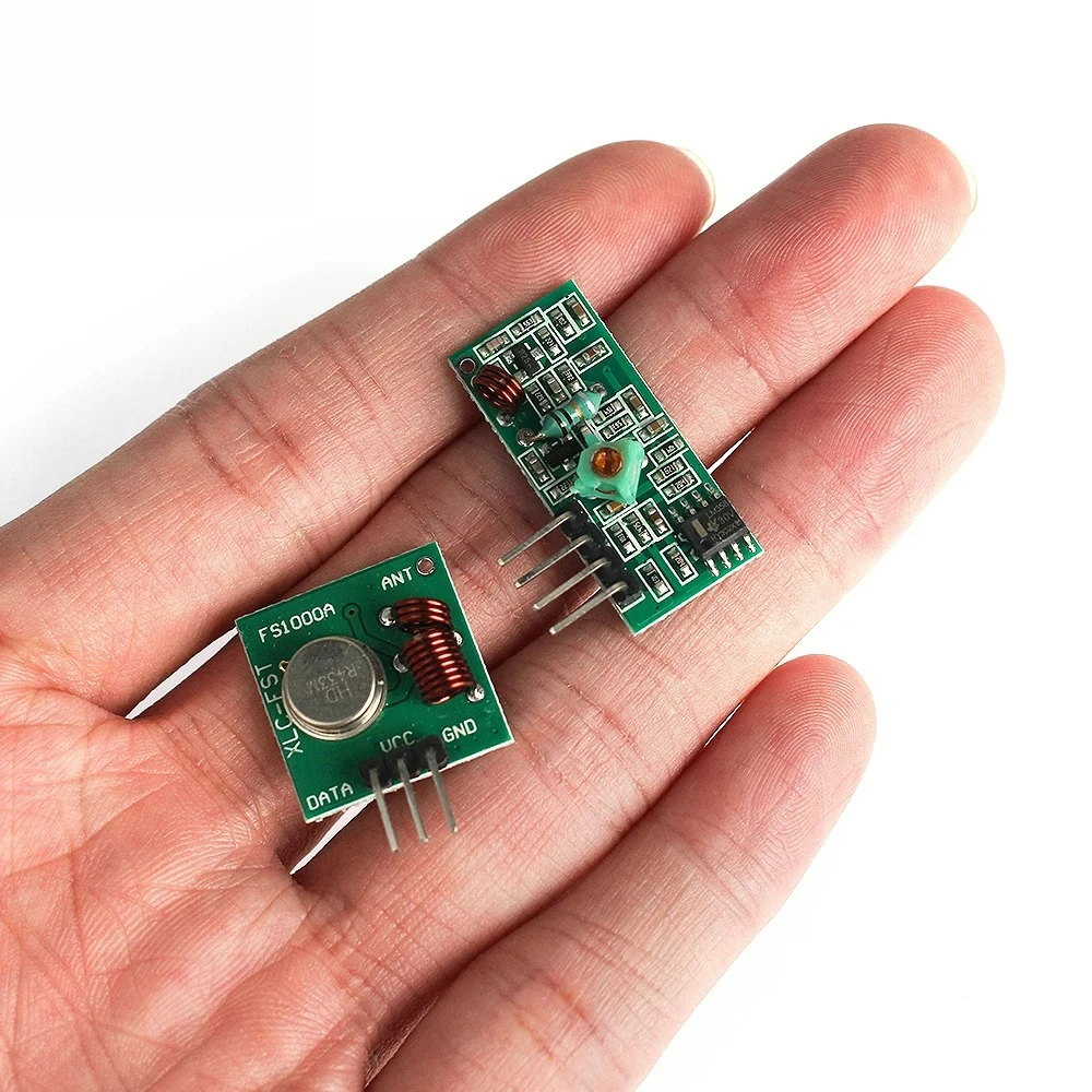 315 ميجا هرتز وحدة تجديد فائقة 433 ميجا هرتز وحدة إرسال لاسلكية للترددات اللاسلكية ومجموعة الاستقبال تيار مستمر 5 فولت لاردوينو