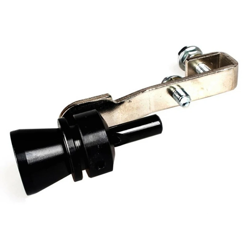 CHIZIYO Black S/M/L/XL Size Universal Car BOV Muffler Exhaust Pipe Turbo Sound Whistle Simulator Sound