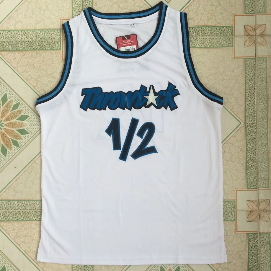 MĘSKI TRROWBACK#1/2 L.P. BLACK EMBROIDERY COLLEGE KOSZULKA BASKETBALL ROZMIAR S-3XL