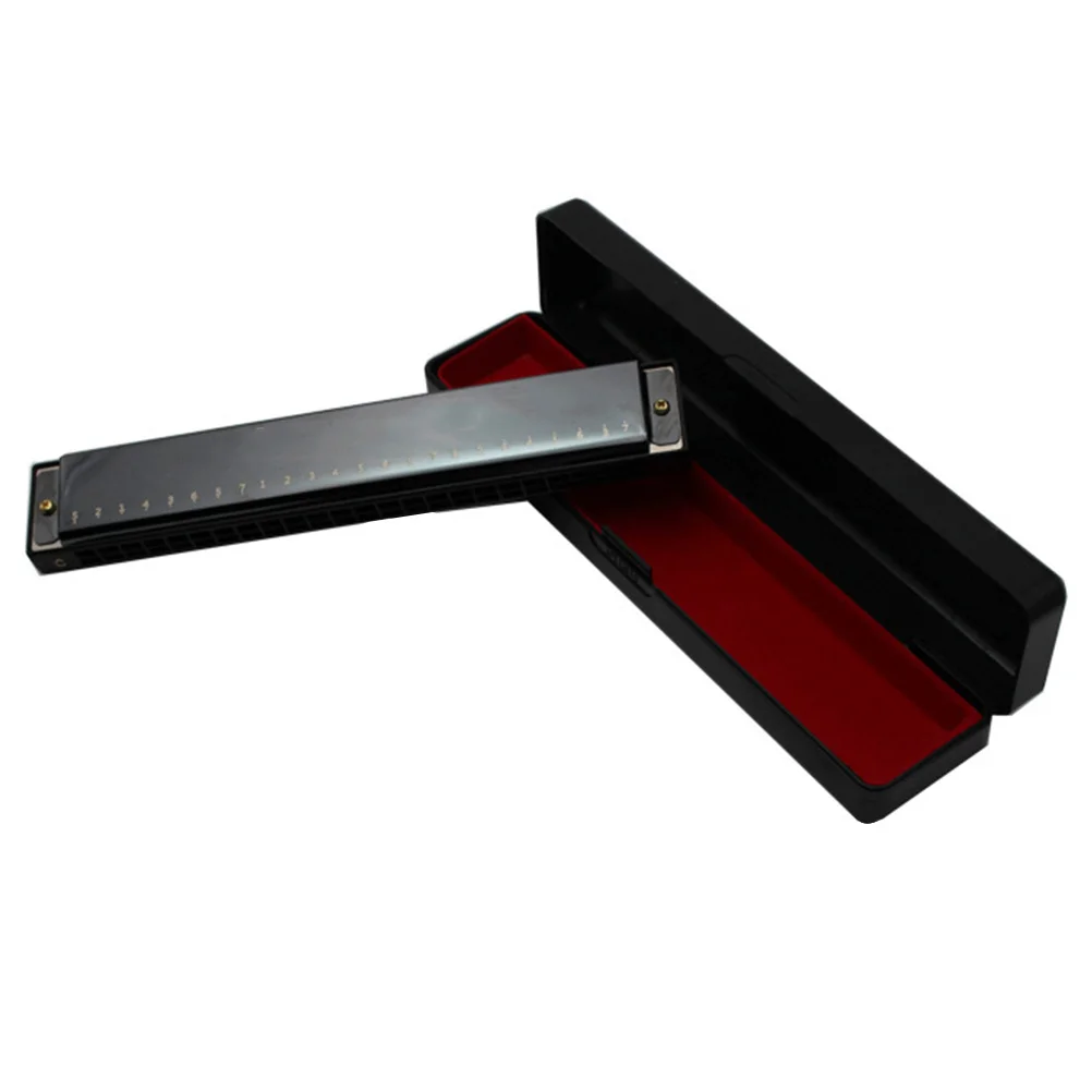 

24 Hole Beginners Black Instrument Blues Folk Plastic Harmonica Instrument Pop Music Music Harmonica Gift