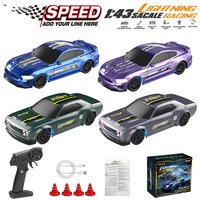 1/43 2.4G High speed Drift Rc Car 4WD Remote Control Car Four Wheel Drive Radio Controlled Mini GTR Racing Model Boy Toy Gifts