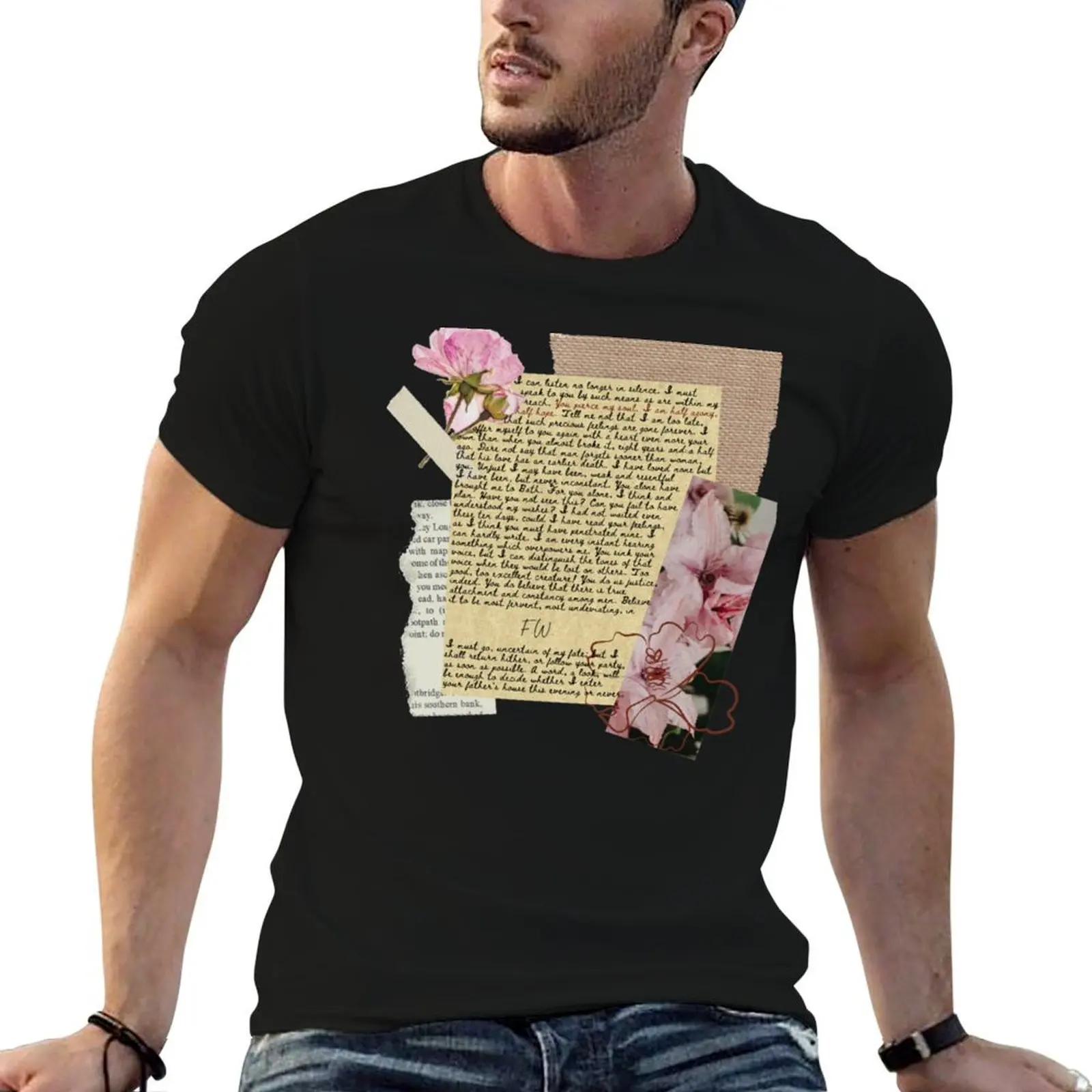 T-shirt graphique Persuasion, Wentworth_s Letter pour homme, t-shirts pour hommes