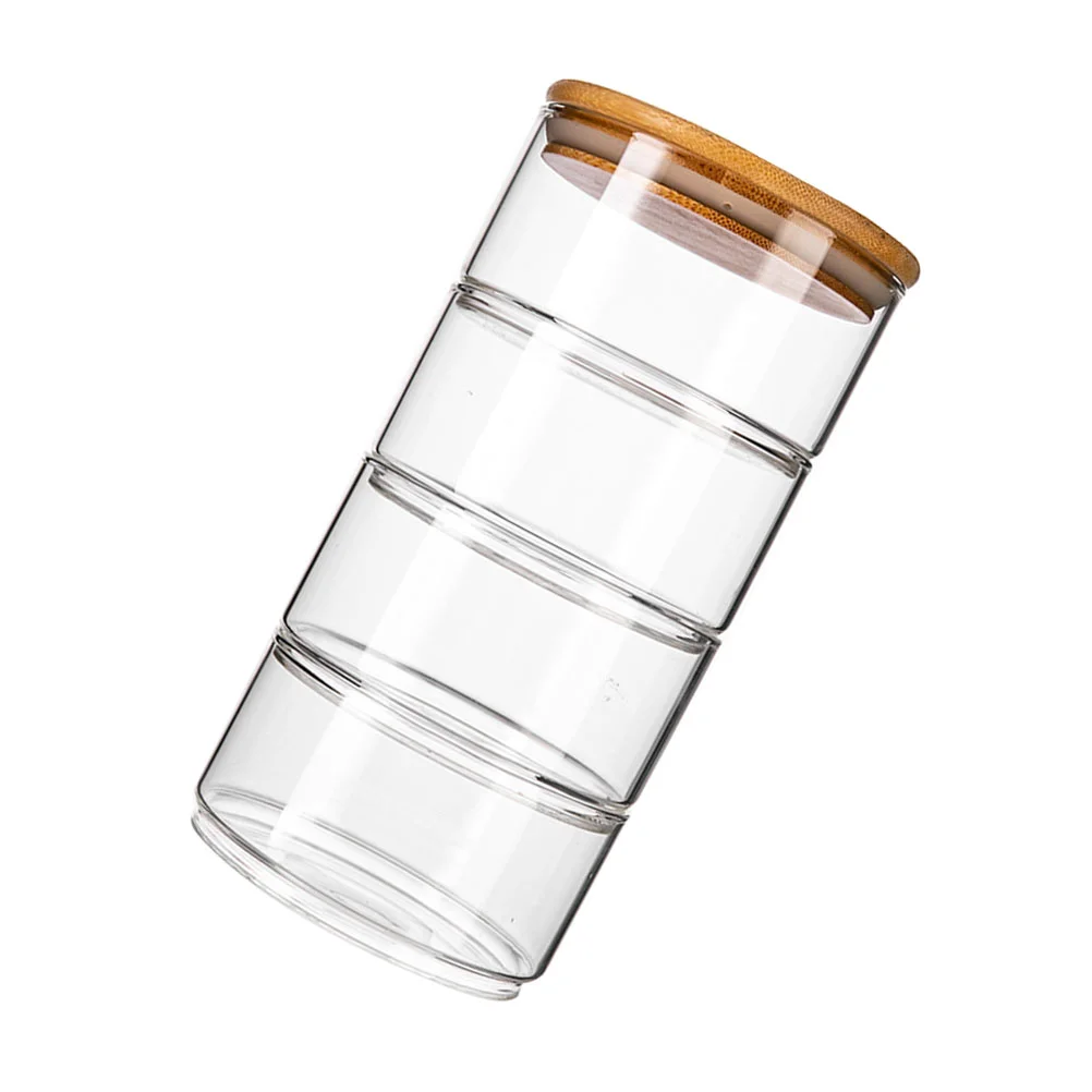 

4 Pcs Fresh Bowl Clear Glass Cookie Jar Food Storage Jars Insect-proof Bowls Air Tight Canister Coffee