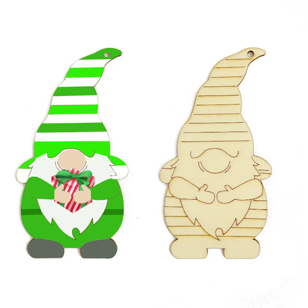 

30Pcs Wood Christmas Hanging Pendants DIY Gnome Cutouts Unfinished Wood Slices Graffiti Wooden Chips Decoration