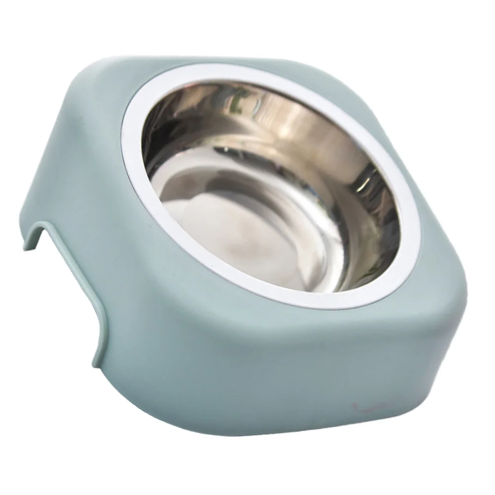 

1 set 1 Set High Base Neck Protection Stainless Steel Bowl 15° Detachable Pet Feeding Bowl Durable Crack Resistant Cat