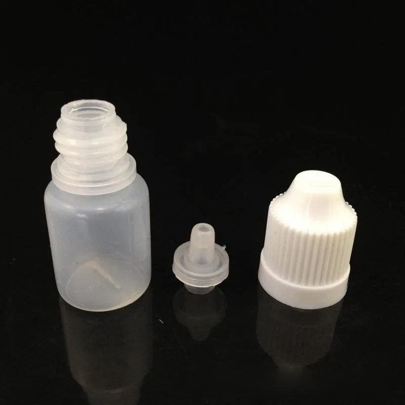 10 Uds. Botellas cuentagotas exprimibles de plástico vacías de 5ml cuentagotas para líquido para ojos