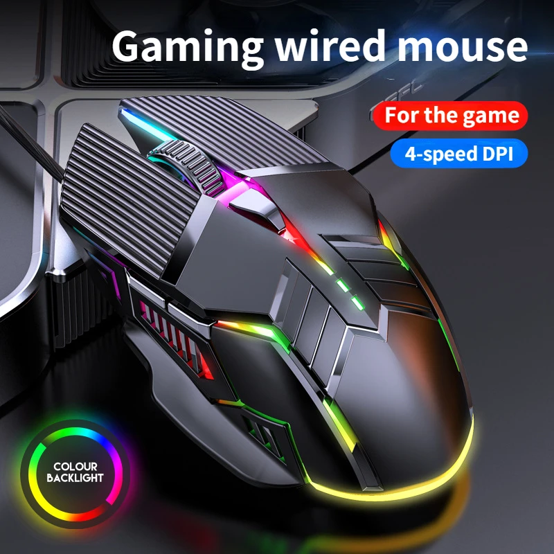 3200Dpi Ergonomische Wired Gaming Muis Usb Muis Gaming Rgb Mause Gamer Muis 6 Knop Led Stille Muizen Voor Pc laptop Computer