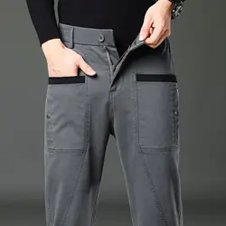 Koreaanse Zomer Nieuwe Mode Dunne Losse Heren Sport Casual Straight Harlan Pannen Patchwork Met Knoop Rits Zakken Broek