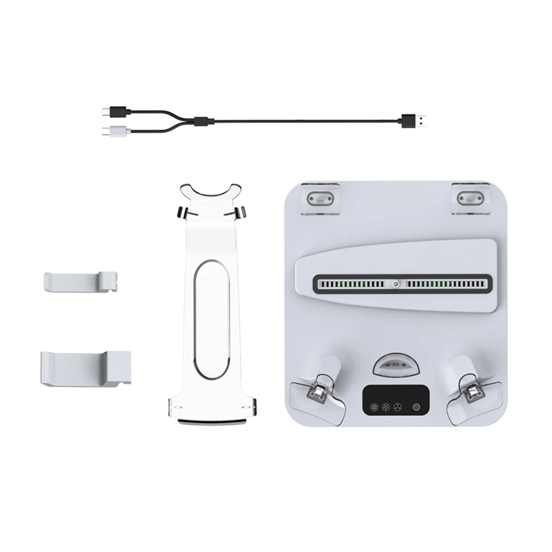 

For PSVR2 Storage Stand With Controller Holders, Headset Hanger, And Type-C Charging Cable For PSVR2/PS5 Accessories