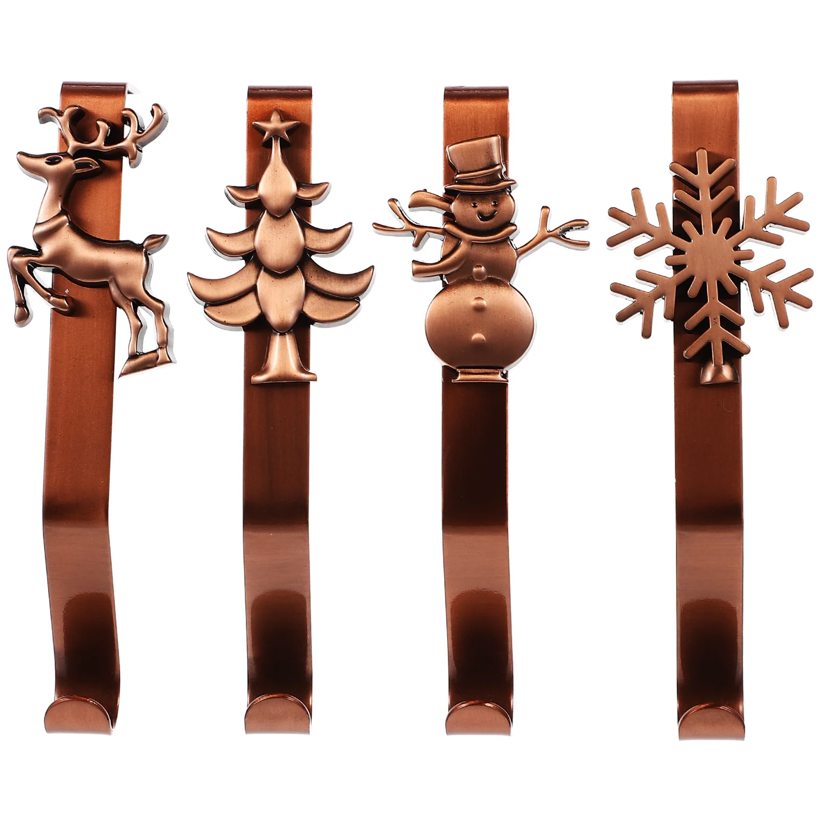 

4Pcs Christmas Stocking Hanger Iron Pothook for Mantel Fireplace Hanging Xmas Sock Holder Stocking Hanging Hook Holiday