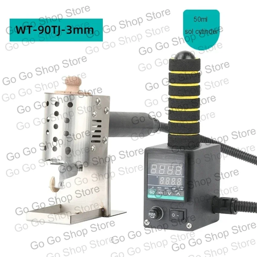 WT-90TJ Hand Pushed Hot Melt Adhesive Machine Glue Labeling Machine Glue Rolling Machine 220V/110V 150W 50mL 3mm/5mm/8mm/10mm