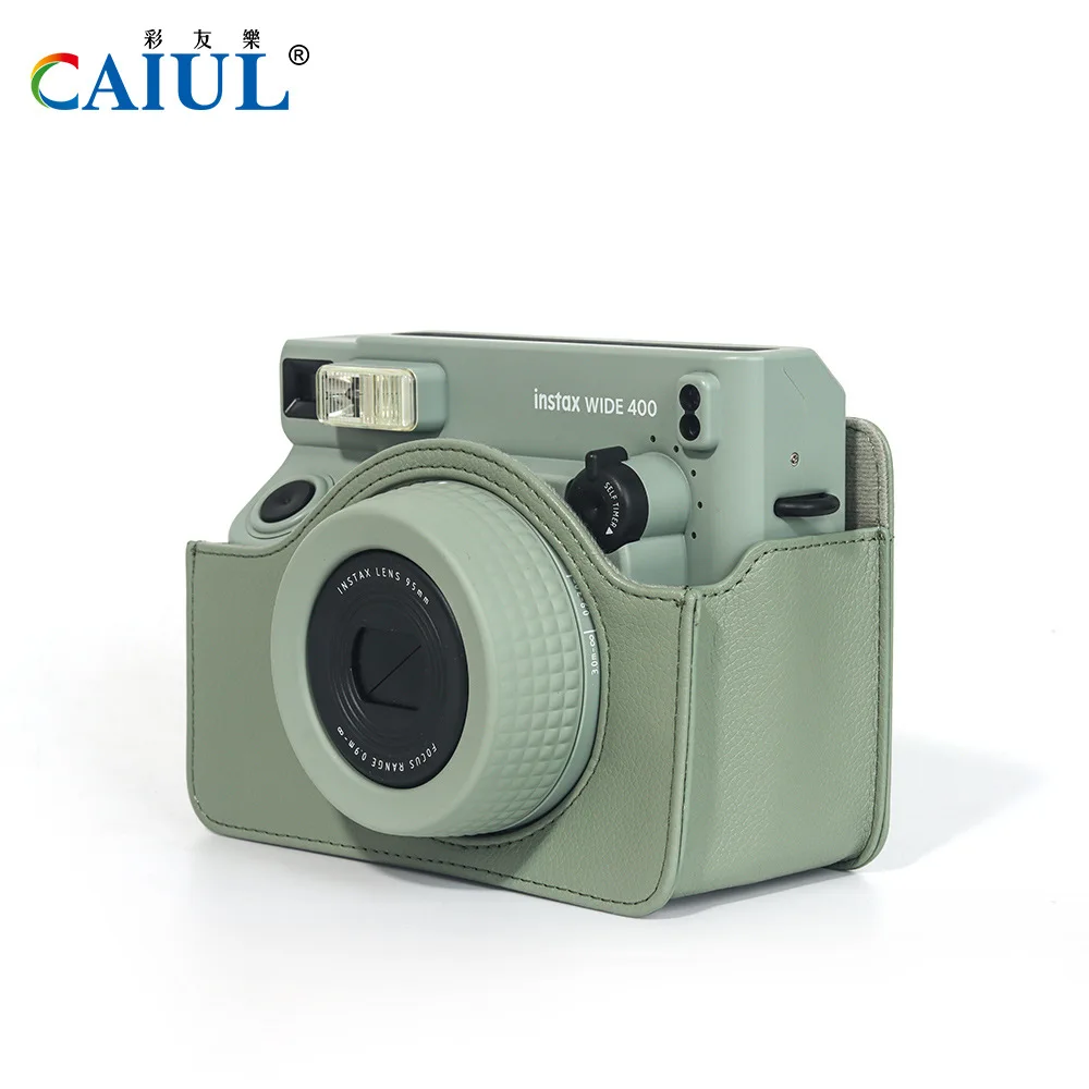 Caitransistors-Étui de protection pour appareil photo instantané Fujifilm Instax 400, sac en PU avec sangles réglables