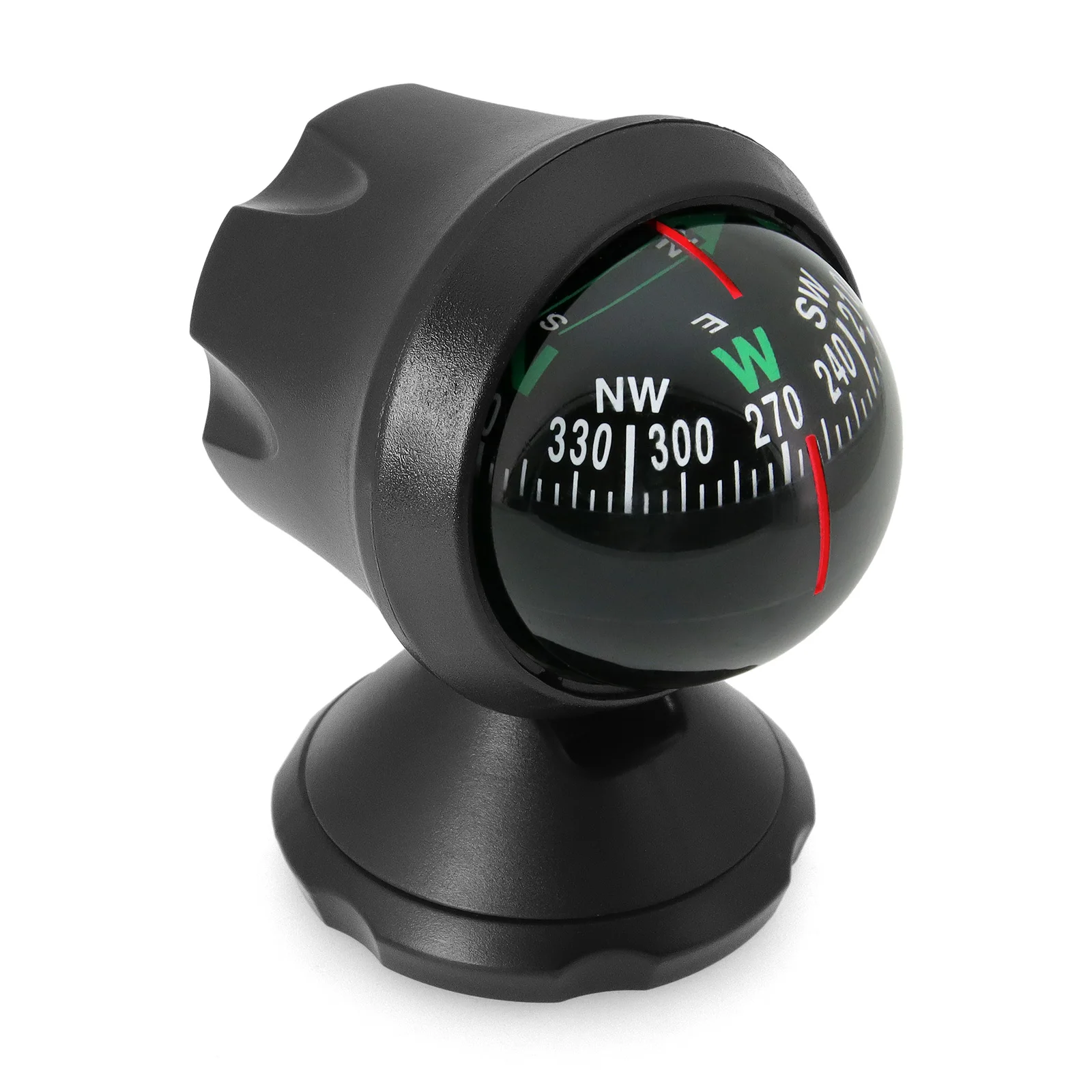 Car Compass Vehicle Marine Ball 360 Degree Rotation Waterproof Vehicle Navigation Ball Shaped Car Compass with Suction Cup