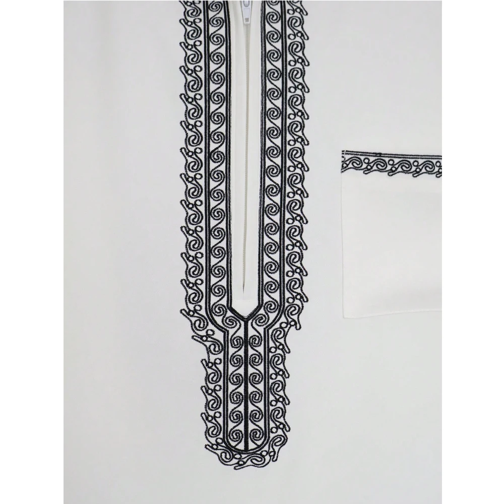 Túnica masculina muçulmana marroquina de mangas compridas com capuz bordado, design islâmico, robe masculino solto, Jelleba, roupa tradicional para festas.